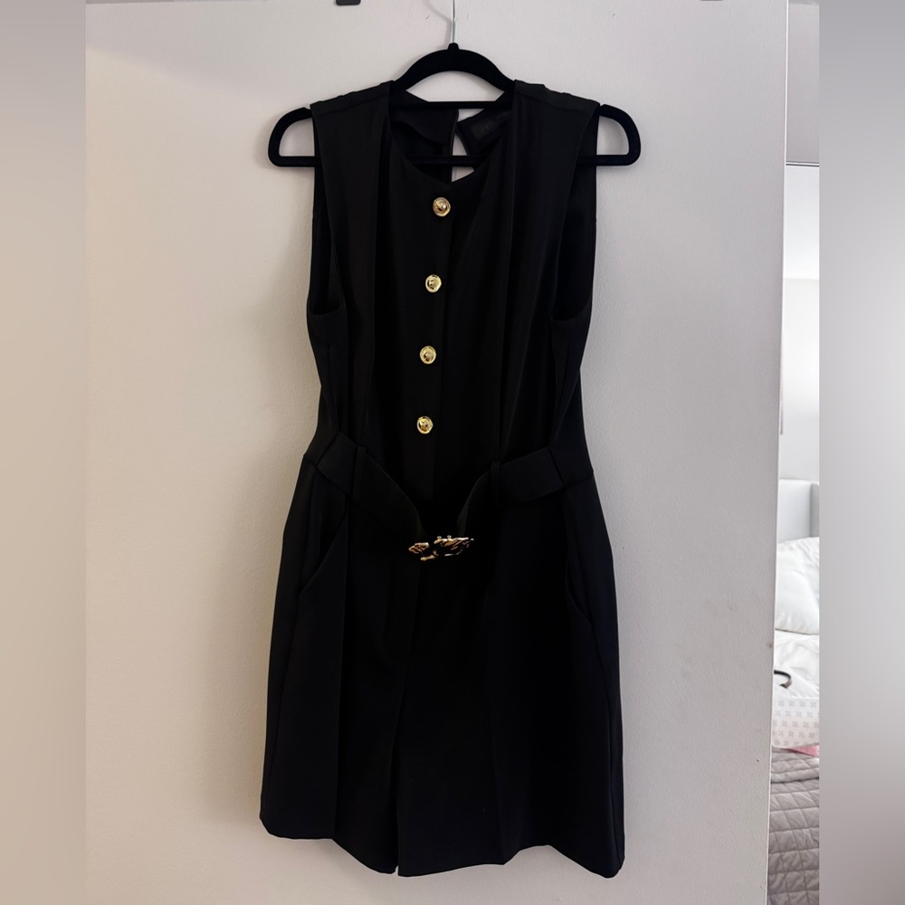 Zara romper playsuit. Sleeveless with gold detail. New with tags
